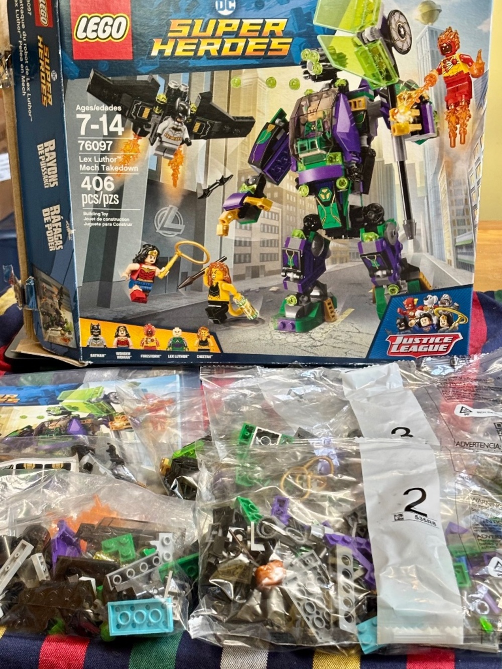 LEGO DC SUPER HEROES "Lex Luthor Mech Takedown" 76097 INCL: Everything!